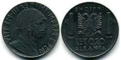 0,20 Lek Albanian Kingdom (1939-1943) Acciaio inossidabile Vittorio Emanuele III d