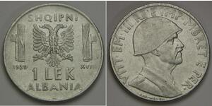0.2 Lek Albanian Kingdom (1939-1943) Acero Víctor Manuel III de Italia (1869 - 1947)
