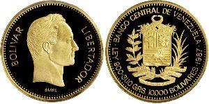 10000 Bolivar 委內瑞拉 金 Simon Bolivar (1783 - 1830)