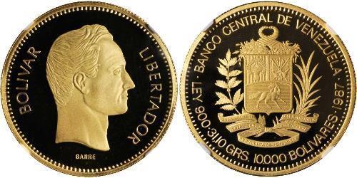 10000 Bolivar 委內瑞拉 金 Simon Bolivar (1783 - 1830)