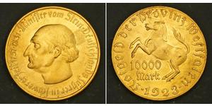 10000 Mark Alemania Latón 