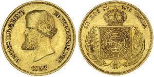 10000 Reis Empire of Brazil (1822-1889) Gold 