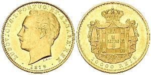10000 Reis Kingdom of Portugal (1139-1910) Gold Ludwig I. (Portugal) (1838 - 1889)