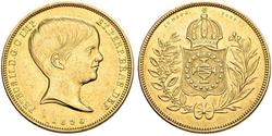 10000 Reis Empire du Brésil (1822-1889) Or Pierre II du Brésil (1825 - 1891)