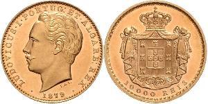 10000 Reis Royaume de Portugal (1139-1910) Or Louis Ier de Portugal (1838 - 1889)