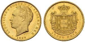 10000 Рейс Королевство Португалия (1139-1910) Золото Луиш I (1838 - 1889)