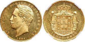 10000 Рейс Королевство Португалия (1139-1910) Золото Луиш I (1838 - 1889)