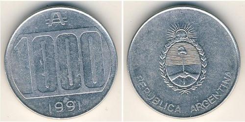 1000 Austral Argentinien (1861 - ) Aluminium 
