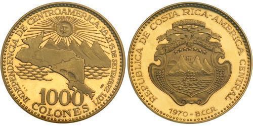 1000 Colon Costa Rica (1821 - ) Oro 