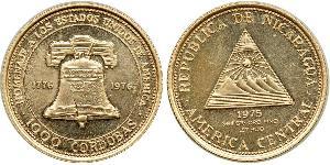 1000 Cordoba Nicaragua (1821 - ) Or 
