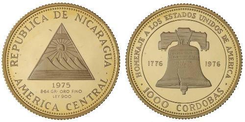 1000 Cordoba Nicaragua (1821 - ) Oro 
