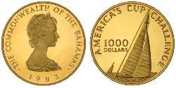 1000 Dollar Bahamas (1973 - ) Or Elizabeth II (1926-2022)