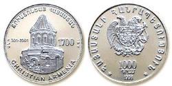 1000 Dram Armenia (1991 - ) Plata 