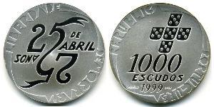 1000 Escudo République portugaise (1975 - ) Argent 