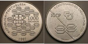 1000 Escudo Portogallo (1975 - ) Argento 