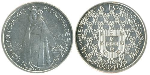 1000 Escudo Portogallo (1975 - ) Argento 