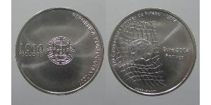 1000 Escudo Republica Portuguesa (1975 - ) Plata 