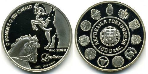 1000 Escudo Republica Portuguesa (1975 - ) Plata 