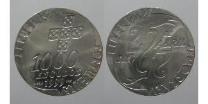 1000 Escudo Republica Portuguesa (1975 - ) Silber 