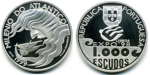 1000 Escudo Portuguese Republic (1975 - ) Silver 