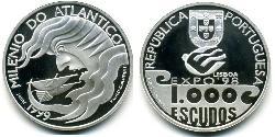 1000 Escudo Portuguese Republic (1975 - ) Silver 
