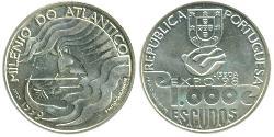 1000 Escudo 葡萄牙 銀 
