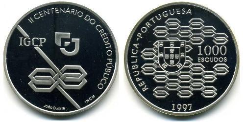 1000 Escudo 葡萄牙 銀 