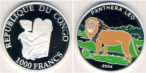 1000 Franc Repubblica Democratica del Congo Argento 