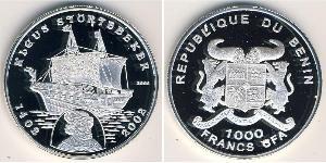 1000 Franc 贝宁 銀 