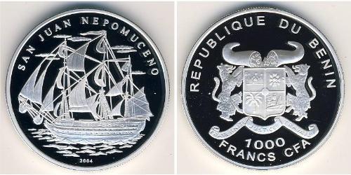 1000 Franc 贝宁 銀 