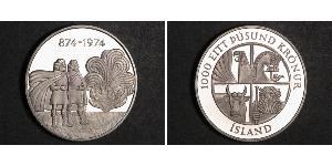 1000 Krone Islande Argent 
