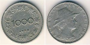 1000 Krone Primera República de Austria (1918-1934) Níquel/Cobre 