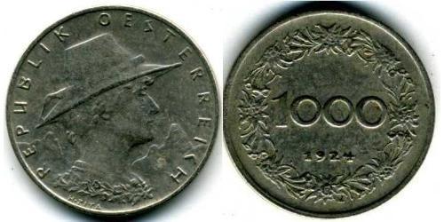 1000 Krone Prima repubblica austriaca (1918-1934) Rame/Nichel 