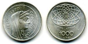 1000 Lira Italie Argent 