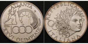1000 Lira Italie Argent 