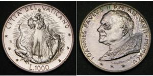 1000 Lira Città del Vaticano Argento 