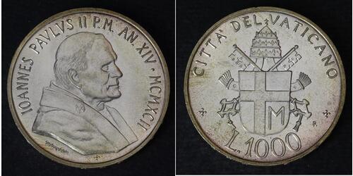1000 Lira Città del Vaticano Argento 
