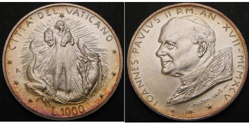 1000 Lira Città del Vaticano Argento 
