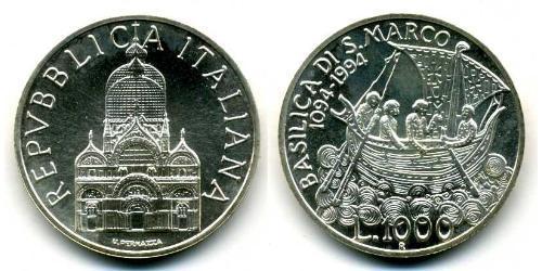 1000 Lira Italia Argento 
