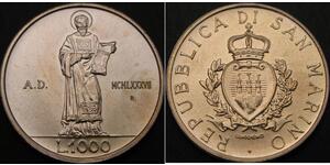 1000 Lira San Marino (301 - ) Argento 