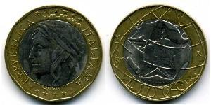 1000 Lira Italien Bimetall 