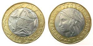 1000 Lira Italien Bimetall 