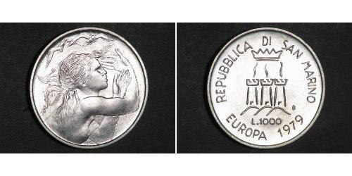 1000 Lira San Marino (301 - ) Plata 