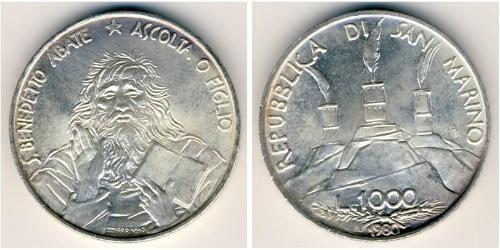 1000 Lira San Marino (301 - ) Plata 