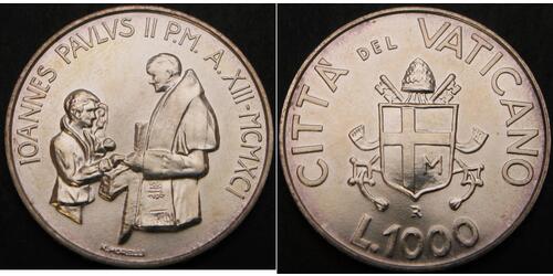 1000 Lira Vatikanstadt Silber 