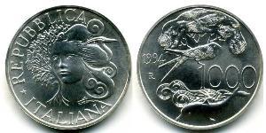 1000 Lira Italy Silver 