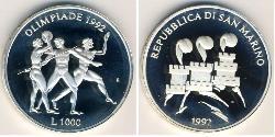 1000 Lira San Marino (301 - ) Silver 