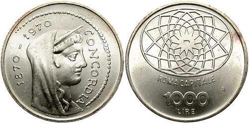 1000 Lira 意大利 銀 