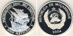 1000 Metical Mozambico (1975 - ) Argento 