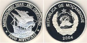 1000 Metical Mosambik (1975 - ) Silber 